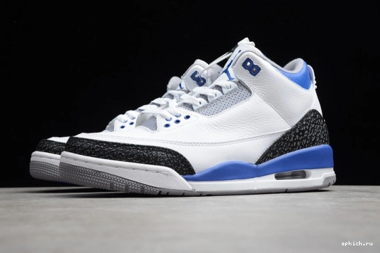 Rep EP AIR WHITE JORDAN RETRO 3 CT8532-145 BLUE CT8532-145 1224